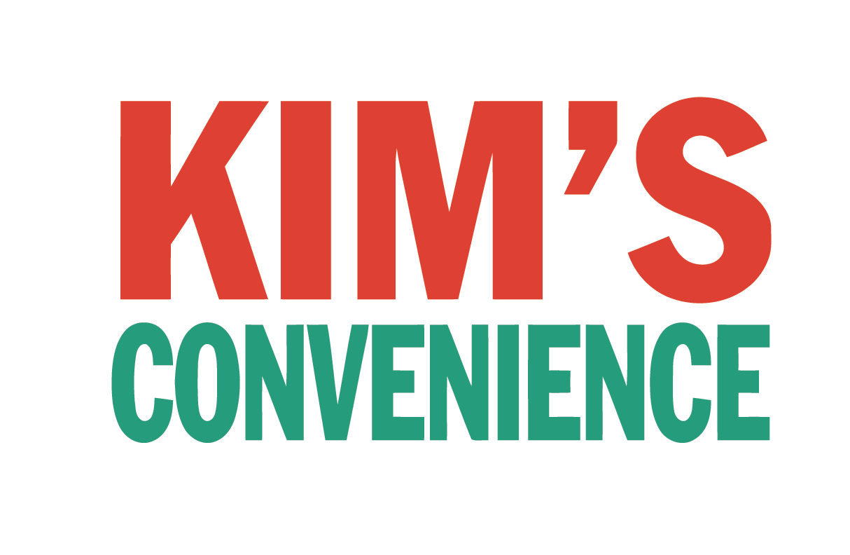 In block letters reads 'KIM'S CONVENIENCE,' the 'Kim's' being red and the 'convenience' being green.
