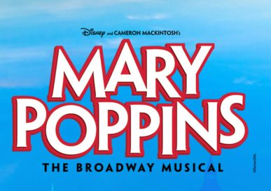 Poster for Thousand Islands Playhouse's production of 'Mary Poppins'. Graphic includes the title and content it was based on.