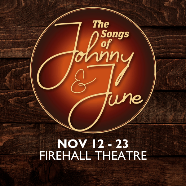 Poster for 'The Songs of Johnny & June' at Thousand Islands Playhouse. The title, dates, and location are noted. 