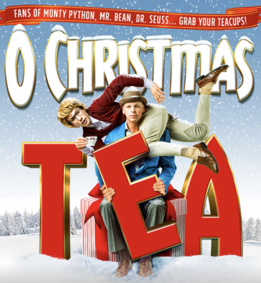 Two actors in a comically disgruntled tangle above red text bearing the title.
